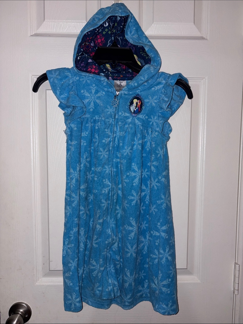 Disney Blue and Navy Frozen-Themed Kids Zip Hoodie
